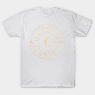 Gold Boho Space Galaxy T-Shirt